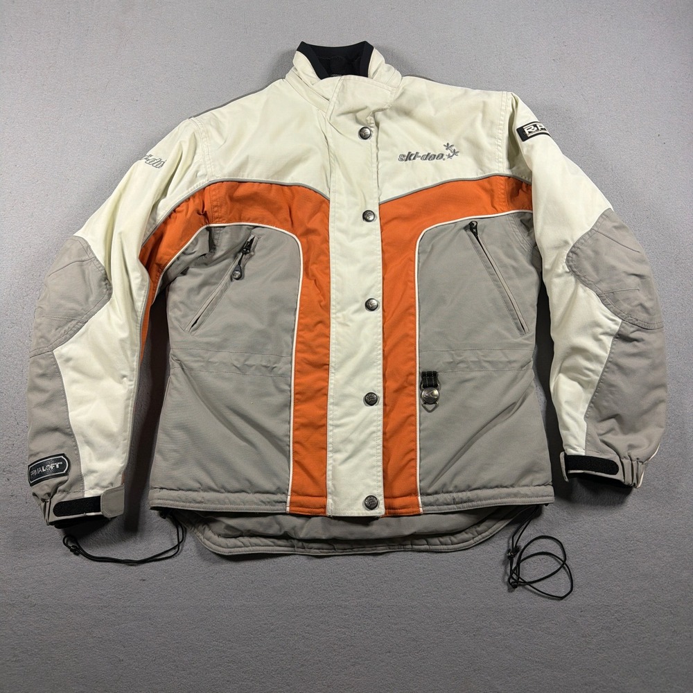 Ski-Doo BRP RPM Snowmobile Jacket Men Small Primaloft Colorblock Orange Winter